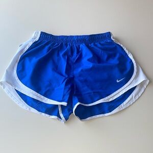 Nike Dri-Fit Tempo Running Shorts in Blue with White Trim & Mesh